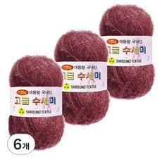 Yarna 大容量高級菜瓜布 100g, 183玫瑰磚, 6個