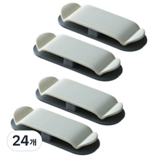 綠色生活 Kokeum 黏貼式理線夾, 24個, 灰色