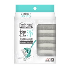 EASY CLEANER 家簡塵除 極淨拋棄式馬桶刷補充包 自带清潔液, 1包