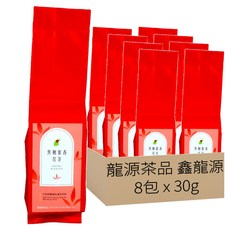 龍源茶品 鑫龍源 天然焦糖味蜜香紅茶葉 附提袋, 1組, 30g, 8包