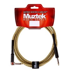 Muztek Retro Sound Guitar & Bass Tweed Cable SL 型, 5m, RS500TW