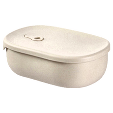 FaSoLa 食品用鉑金矽膠可微波分隔便當盒組, 灰色, 1個