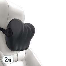 Baseus 倍思 S型汽車頭枕靠墊, 黑色, 2個