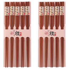東源益 紫檀筷 10雙, 木色, 5雙筷子, 2組