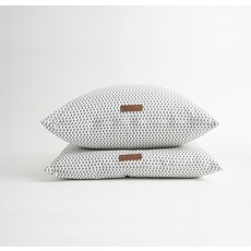 BO WELL 黑色方形抱枕套坐墊套, 雪樹