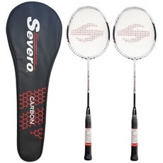 Severo 碳纖維羽毛球拍 1000 2入 + 4u 全覆蓋拍套, 單一商品, 1套