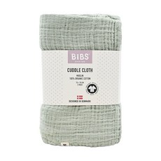 BIBS MUSLIN 有機棉紗布安撫巾 70x70cm 灰綠色 100%棉 紗布巾 蓋毯圍兜, 1組
