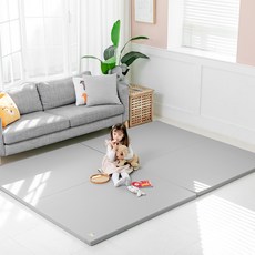 엘라즈 베이비 제로갭 항균인증 유아 폴더매트, 다크그레이