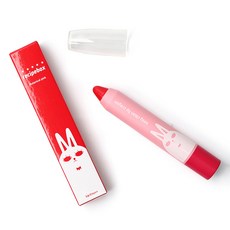 recipebox 韓兔 兒童易清洗蠟筆唇膏 3g, 1個, 植物粉紅