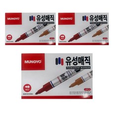 MUNGYO 油性麥克筆, 紅色, 36個