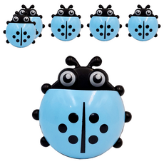 可愛瓢蟲造型牙刷架 牙膏架 45cm 6個, 藍色, 1組