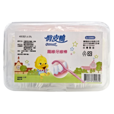 Q Pi DUCK 俏皮鴨 扁線牙線棒, 400支, 1盒