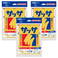 KINCHO 金鳥 SASSA萬用三層雙面擦拭巾, 單色, 10張, 3袋