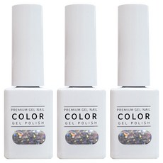 더젤 프리미엄 젤네일, 201호 홀리몰리실버, 10g, 3개