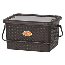 KEYWAY 聯府 竹籐手提整理箱 JK-529, 黑色, 1個