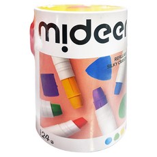 mideer 可洗式速乾絲綢蠟筆, 24色, 1組