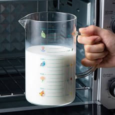 Betterbies 耐熱玻璃微波爐量杯, 混色, 1000ml