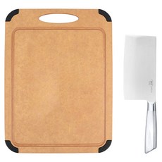 ZEUS Kitchenware 切菜板+全不鏽鋼餐具套裝, 1組, 切菜板+中國刀