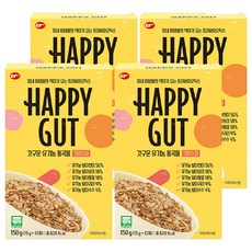 씨알로 해피갓 갓구운 유기농 통곡물 크리스피 시리얼, 150g, 4개