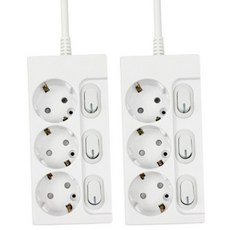 원스탑 이동형 멀티 콘센트 3구, 1.5m, 2개