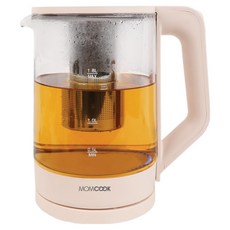맘쿡 유리 전기 티포트 1.8L, DMK-018G(핑크)