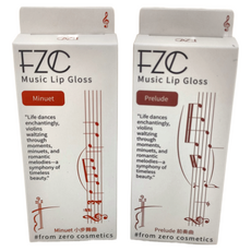 FZC 心動響樂微光唇釉 Set 2支, S03小步舞曲 + S01前奏曲, 5g, 1組