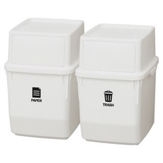 라이피스트 컬러빈 분리수거함 2p, 화이트