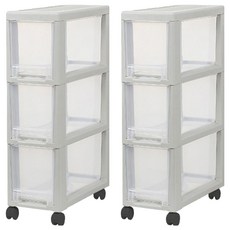 dayneeds 日需百備 日系夾縫隙縫櫃 三層 YN7005-3, 透明白, 2個