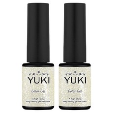 YUKI 彩色凝膠, 265호 氣泡銀, 5g, 2個