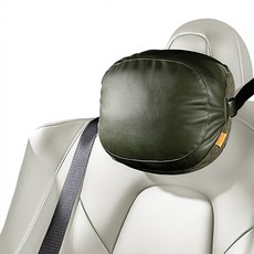 베이스어스 차량용 리버서블 헤드레스트 쿠션, 그린, 1개