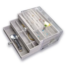 3層壓克力飾品收納盒, 1個