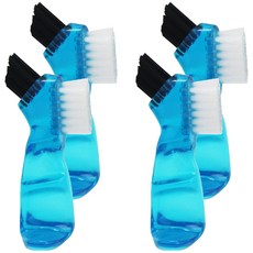 輕巧便攜假牙清潔刷 適用透明牙套 隱適美 藍色, 1入, 4支