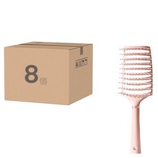 氣墊按摩梳 大彎梳 A185 249 x 76mm 4個, 粉色, 2組