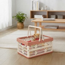 MF Store Pastel Guni 多用途收納折疊籃, 蜜桃色, 1個