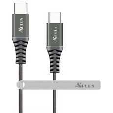 Aplus 特優 Type-C-Type-C 快充傳輸線, 1m, 鈦色, 1條