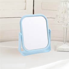 360度旋轉雙面方形桌鏡, 藍色