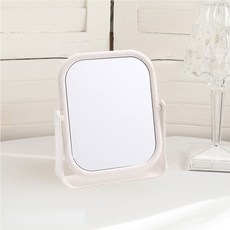 360度旋轉雙面方形桌鏡, 淺褐色的