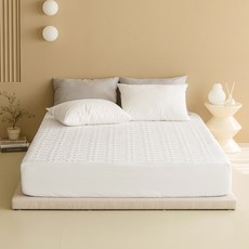 The Zari Fresh Pure絎縫透氣床包, 純白色