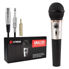 UTREND 有線迴音混響動圈麥克風, UM220, 黑色