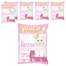Aatas Cat 加冕貓 KRISP KLUMP 紙貓砂, 99%無粉塵 抑制氣味, 7L, 櫻花香, 6包