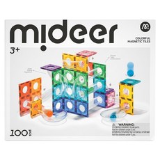 mideer 多彩透光磁力片 100p, 多色, 1盒