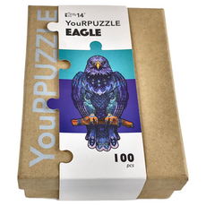 YourRPUZZLE 獵鷹造型木質拼圖 100片 年齡14+, 1盒