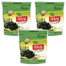 광천김 올리브 녹차 돌자반, 70g, 3개