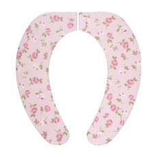 SANKO Okudake Kyuchaku 馬桶座墊貼 花朵圖案 可清洗 兒茶素添加, 粉色, 1組