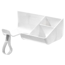 FaSoLa 免打孔吹風機分格收納置物架, 白色ABS材質, FA-YF-276, 1個