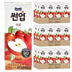 Maeil Sunup 蘋果汁 200ml 果汁含量25%, 72入