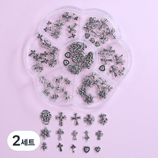 鍍鉻復古配件組 KN-P1086, 混色, 2個