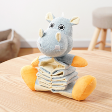 EcopetWith 唰唰作響拉扯娃娃 狗狗玩具, 河馬, 1個