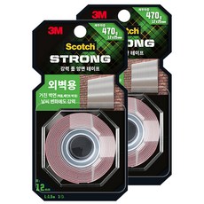 3M Scotch 外牆用泡棉雙面膠帶 12mm x 1.5m, 2個