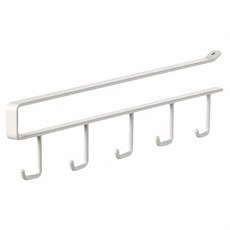 FaSoLa 多功能櫥櫃收納 5連鉤收納架 白色 26x6.5cm, FA-SH-368, 1組